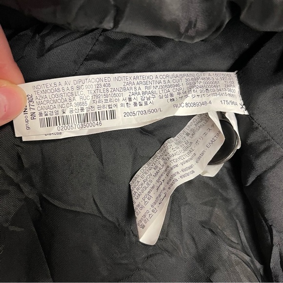 Zara Blazer Jacket Women's Size‎ Large Dark Green Structured Double-Breasted - Picture 9 of 10